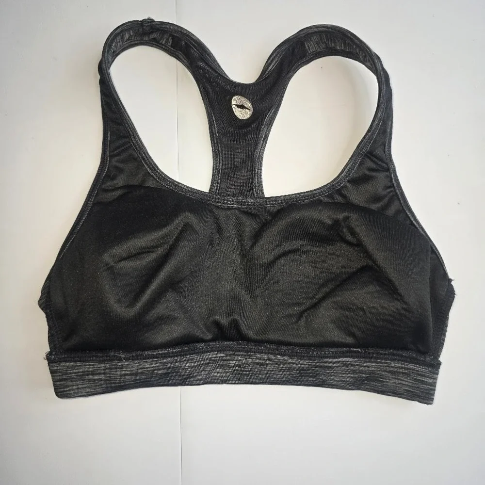 Avia Sports Bra Women S‎ Gray Space Dye Racerback Workout Gym Activewear Sporty